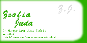 zsofia juda business card